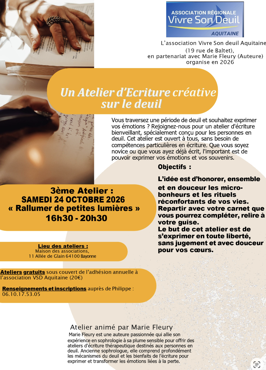 atelier ecriture deuil octobre